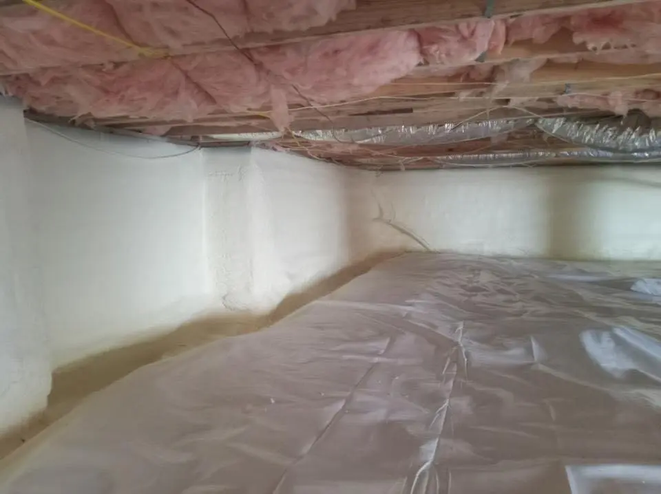 Crawl space encapsulation with closed-cell spray foam for Roof Waterproofing in Bemiss